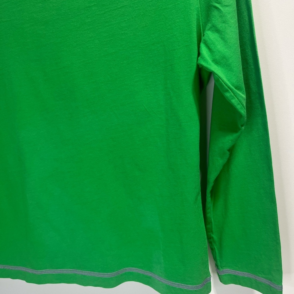Under Armour Girls Medium Green Long Sleeve Cotton athletic cut Tee - Picture 6 of 7